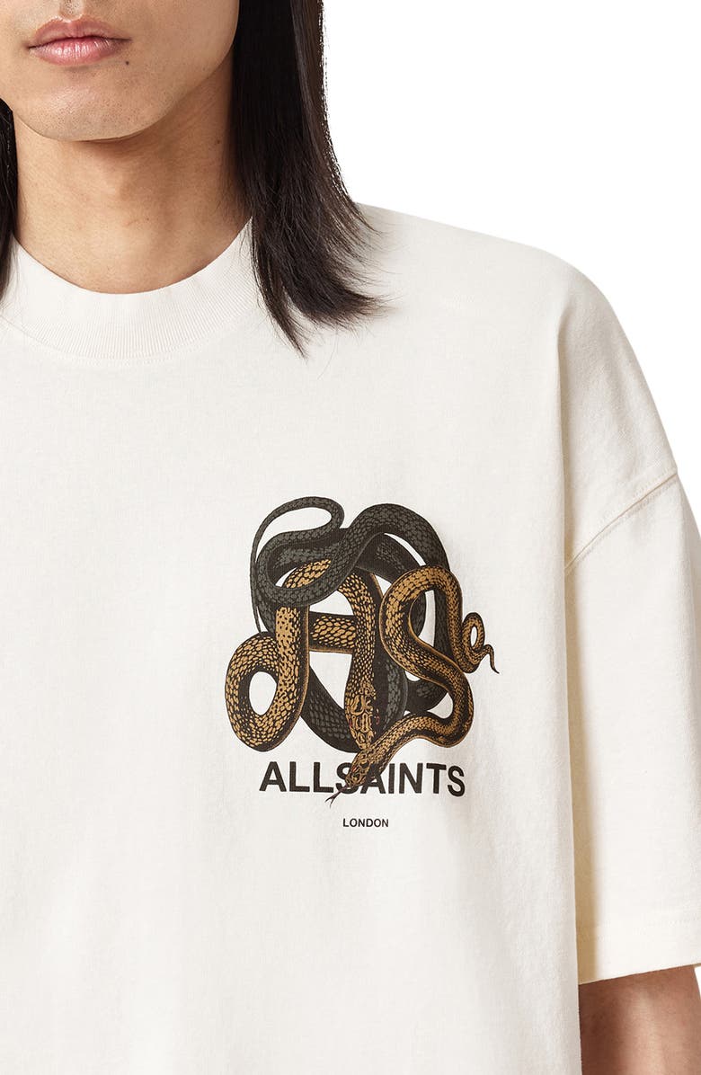 AllSaints Reticulate Cotton Graphic T-Shirt, Alternate, color, Sandy White