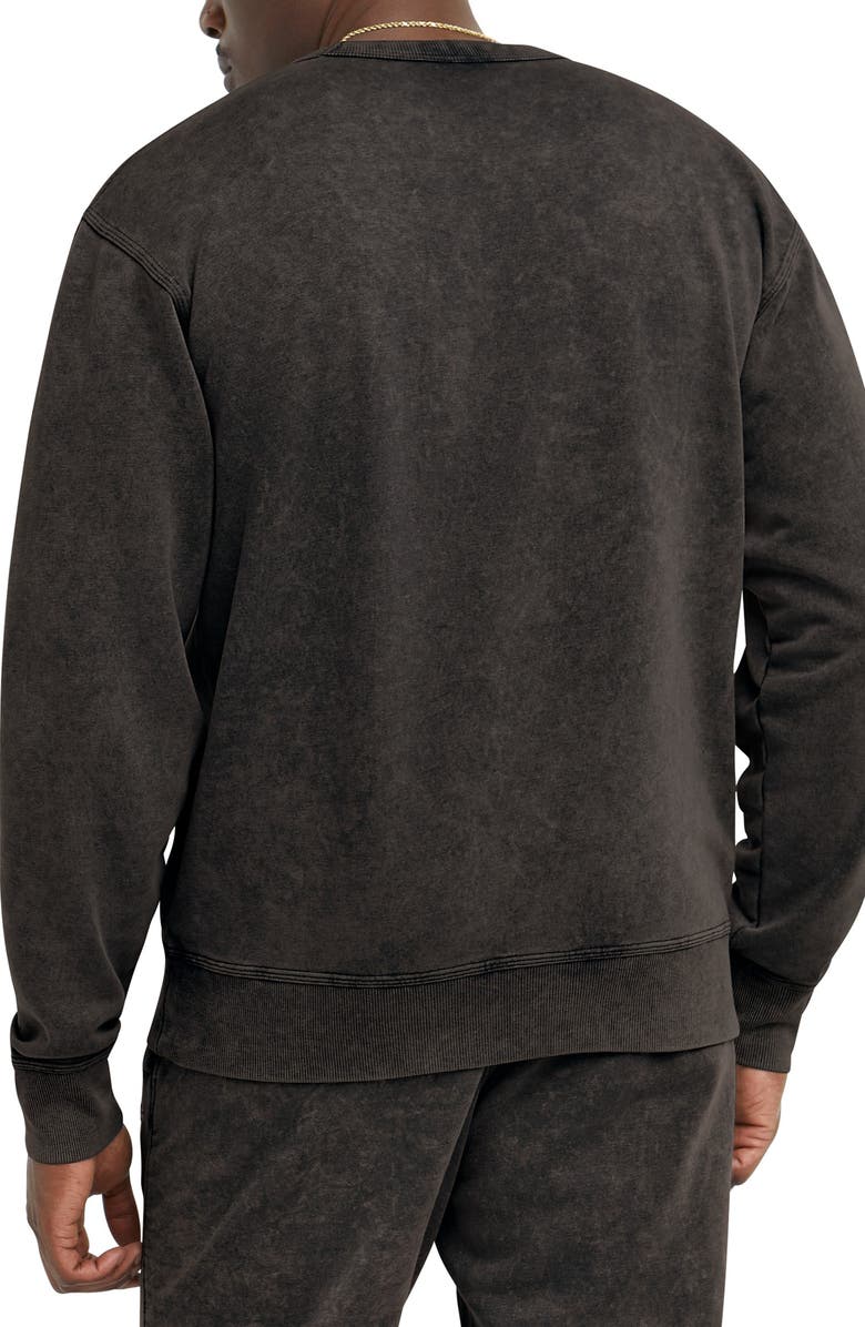 Champion Acid Wash Cotton Blend Crewneck Sweatshirt, Alternate, color, 