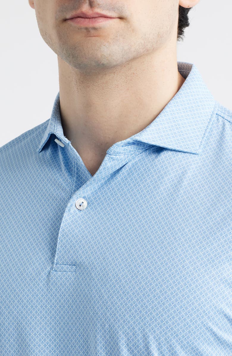 Peter Millar Granada Performance Jersey Golf Polo, Alternate, color, Dusk Blue