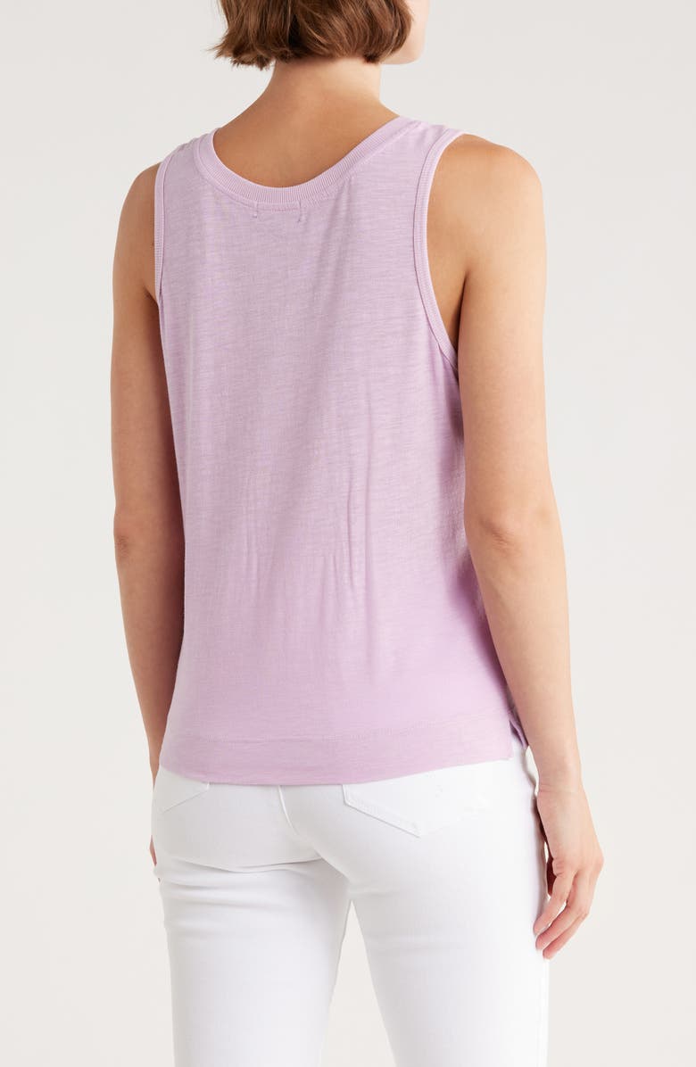 Democracy Notched Scoop Neck Tank Top, Alternate, color, Sugar Plum