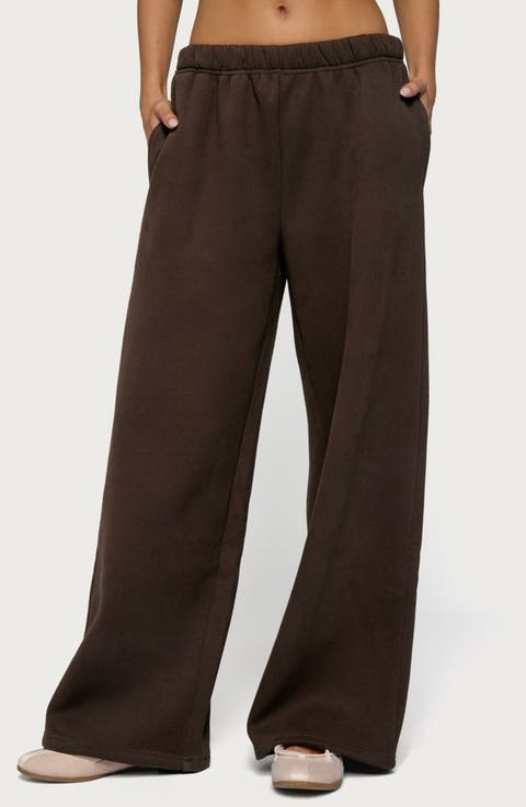 Glow Rhinestone Wide Leg Sweatpants