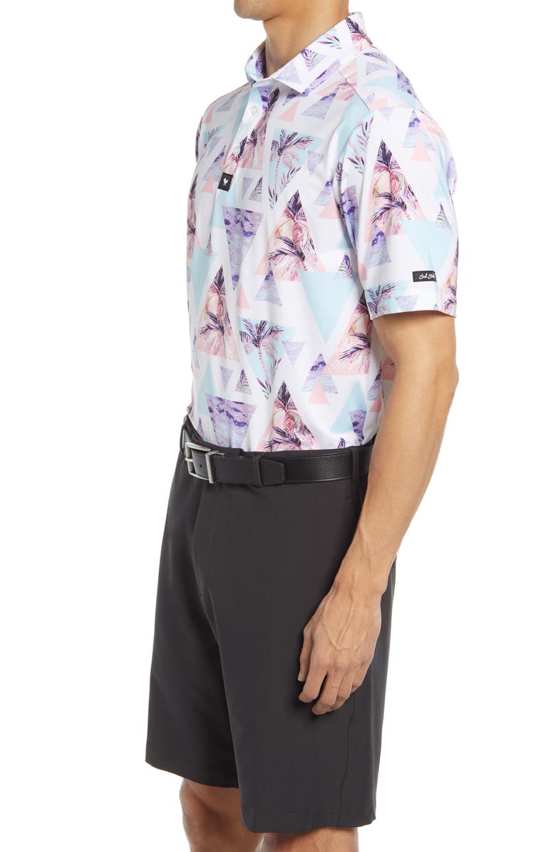Bad Birdie Cali Print Stretch Golf Polo, Alternate, color,