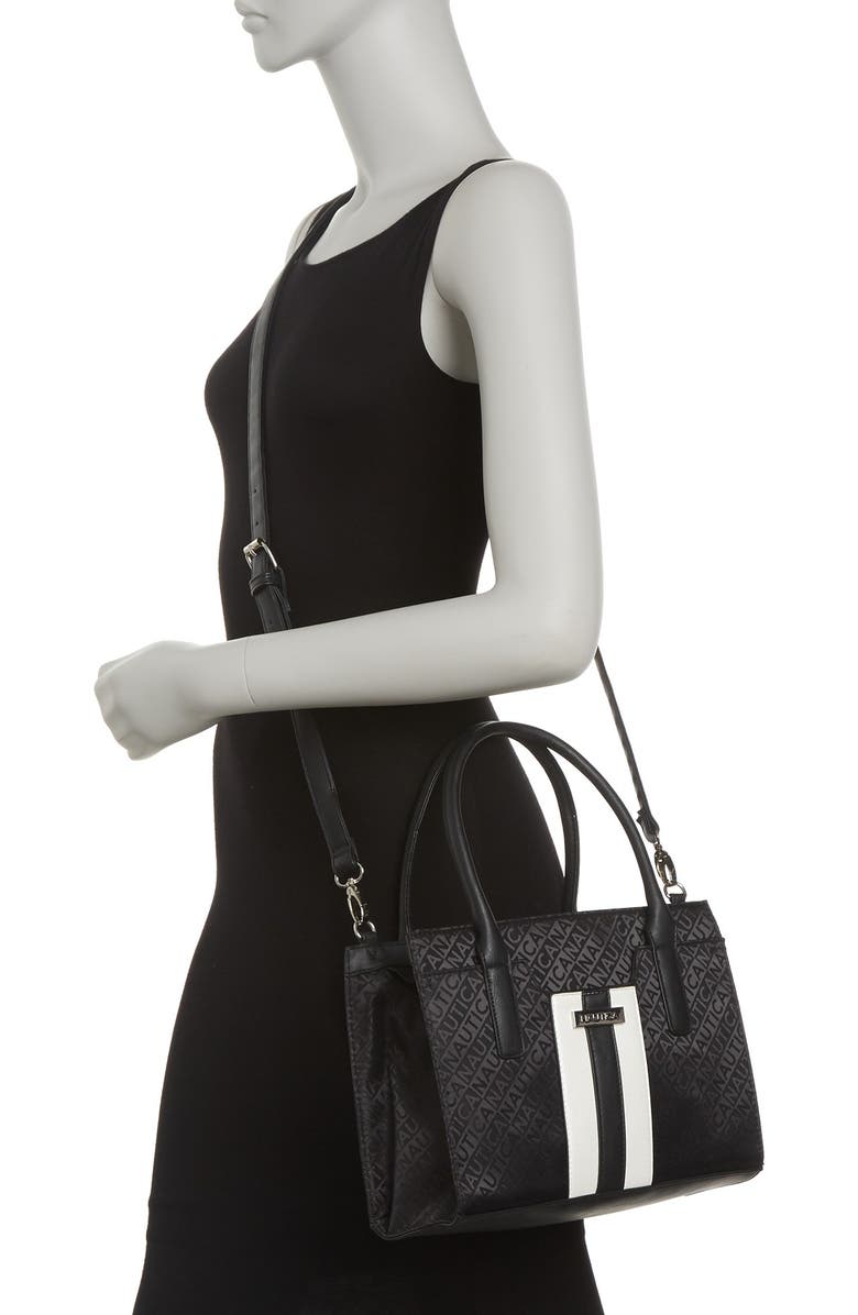 Nautica Sandy Lakeside Jacquard Satchel Bag, Alternate, color,