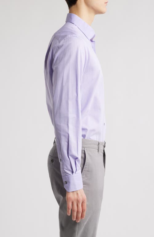 SCOTT BARBER SCOTT BARBER HERRINGBONE TWILL BUTTON-UP SHIRT