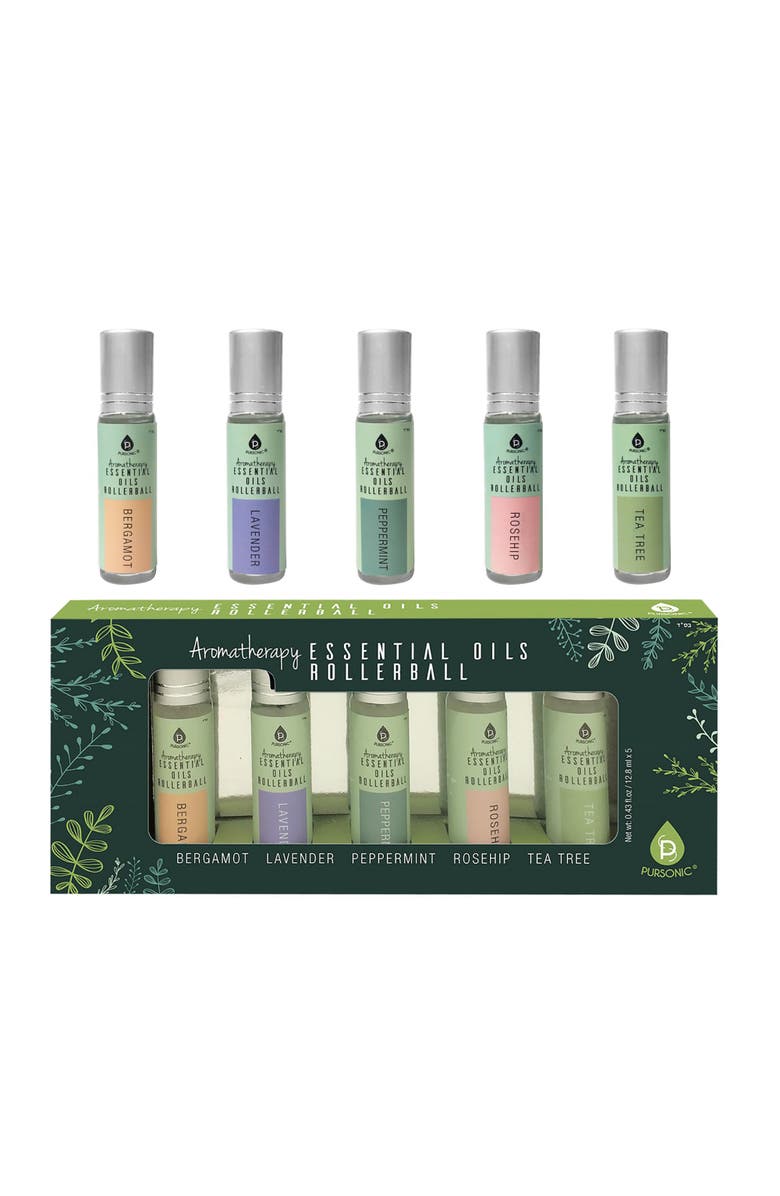 PURSONIC Aromatherapy Essential Oils Rollerballs, Alternate, color, Multicolor