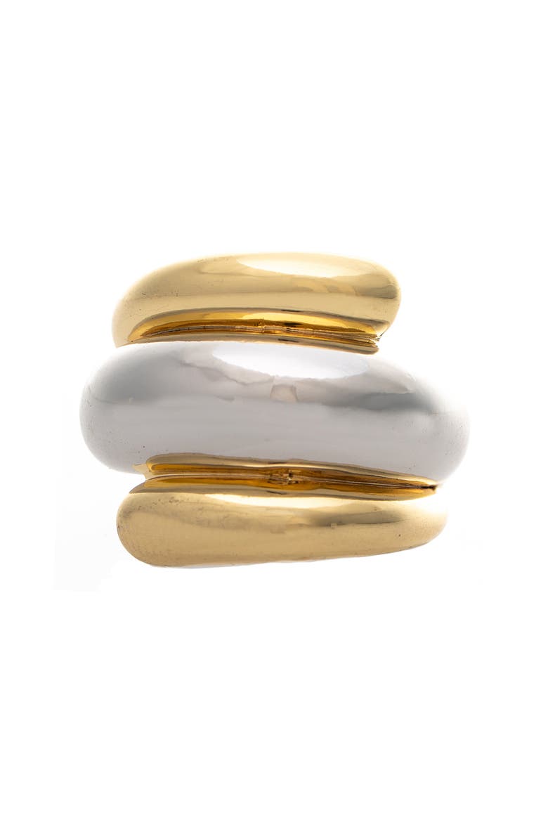 Two Tone Curved Ring, Main, color, TWO TONE