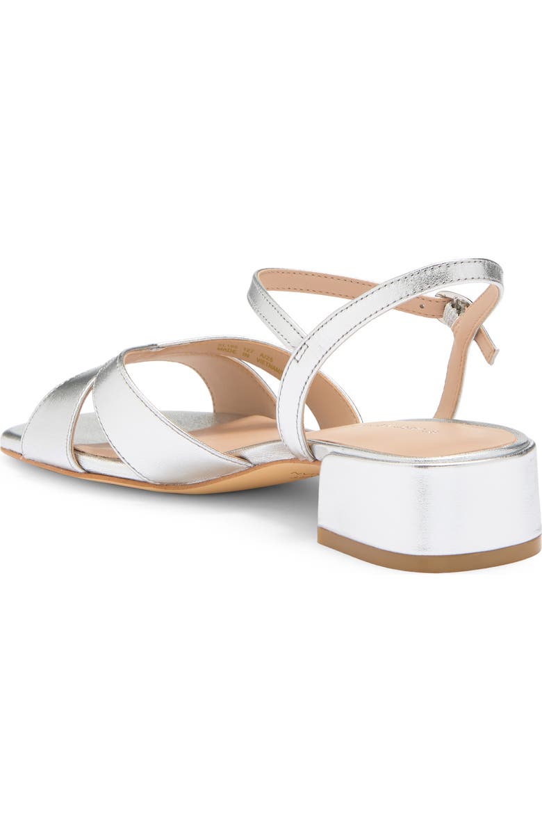 Stuart Weitzman Miami Block Heel Sandal, Alternate, color, Silver