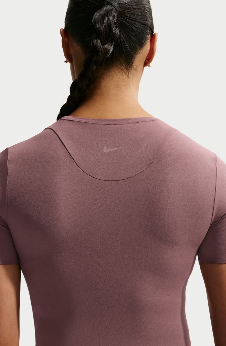 Nike Zenvy Dri-FIT Short-Sleeve Top, Alternate, color, Tattoo/ White