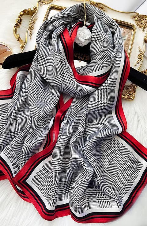 Mulberry Silk Printed Long Rectangle Shawl Scarf