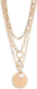 Ettika Medallion Layered Chain Necklace