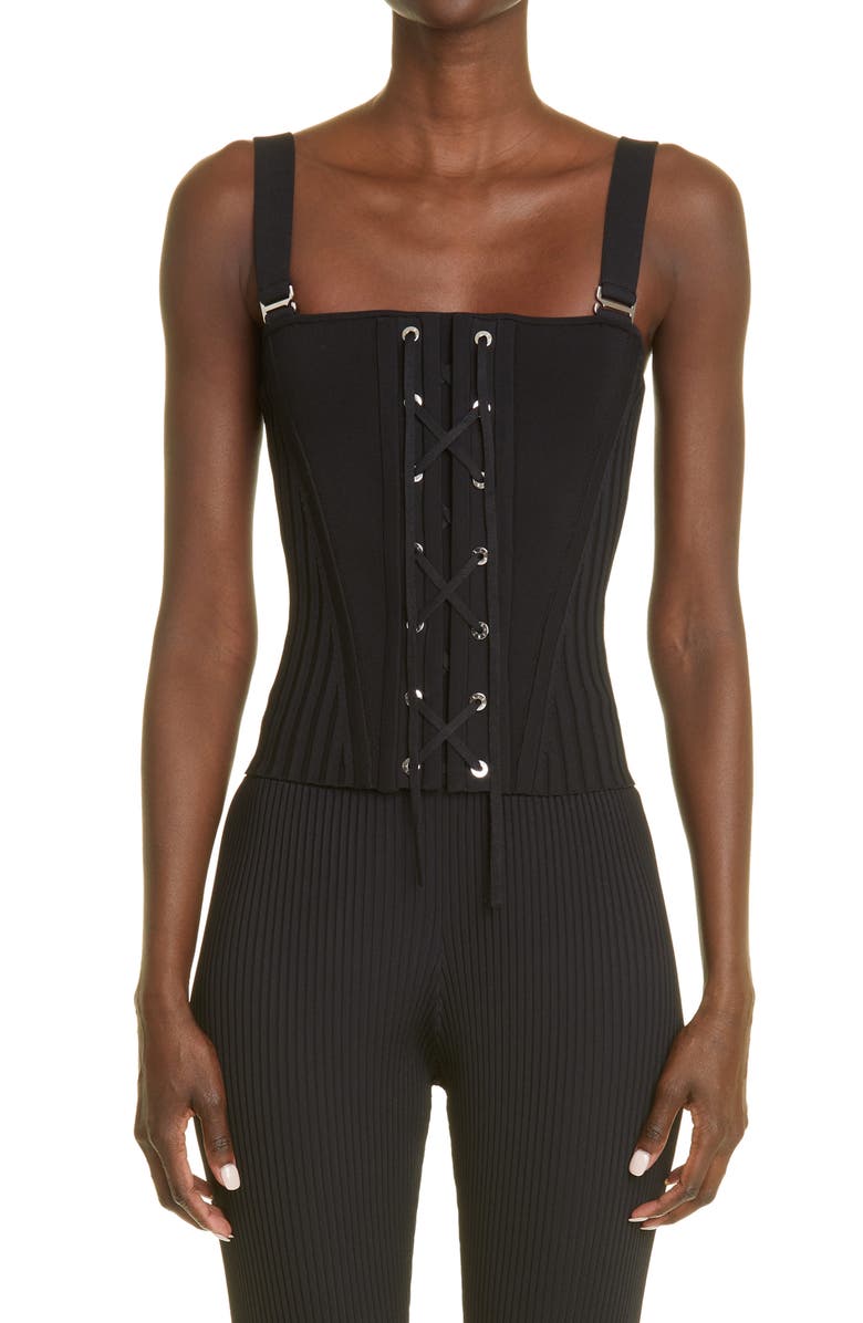 Dion Lee Body-Con Knit Corset Top, Main, color, 
