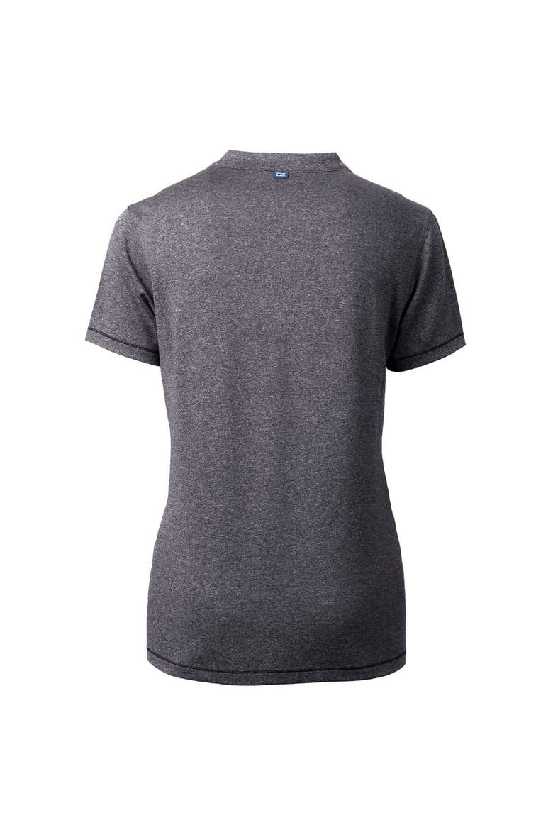 Women's Cutter & Buck Heather Charcoal Tennessee Volunteers Forge Blade V-Neck Top, Alternate, color, Heather Charcoal