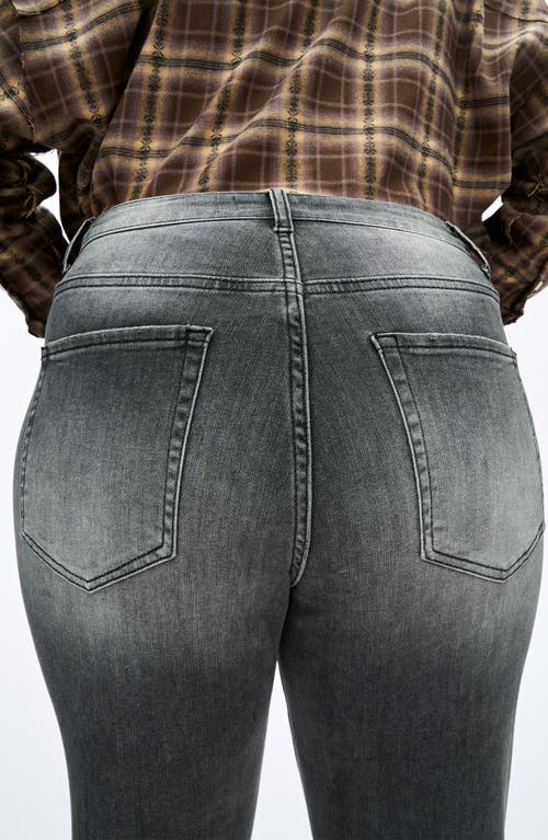 Bayeas High Waist Straight Leg Mom Jeans In Gray