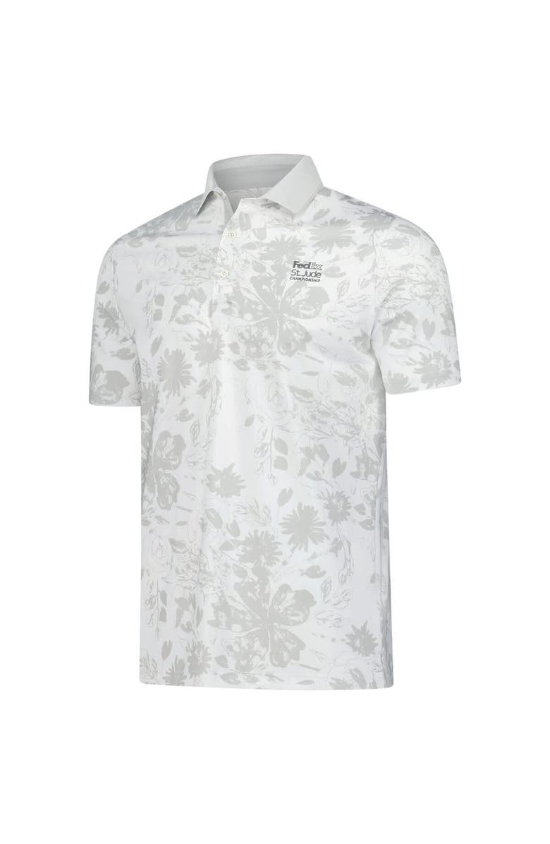 PUMA Men's Puma White FedEx St. Jude Championship MATTR Rose Polo, Alternate, color, White