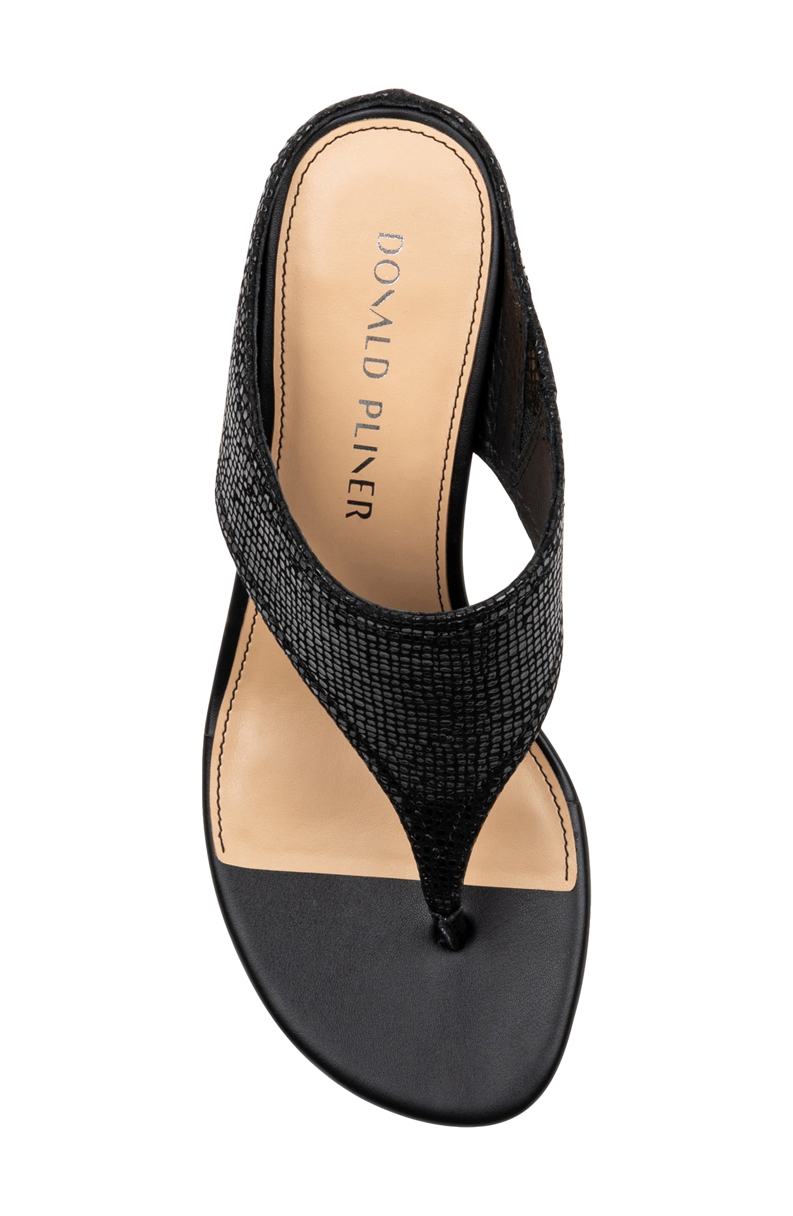 Lucynda Kitten Heel Flip Flop, Alternate, color, BLACK