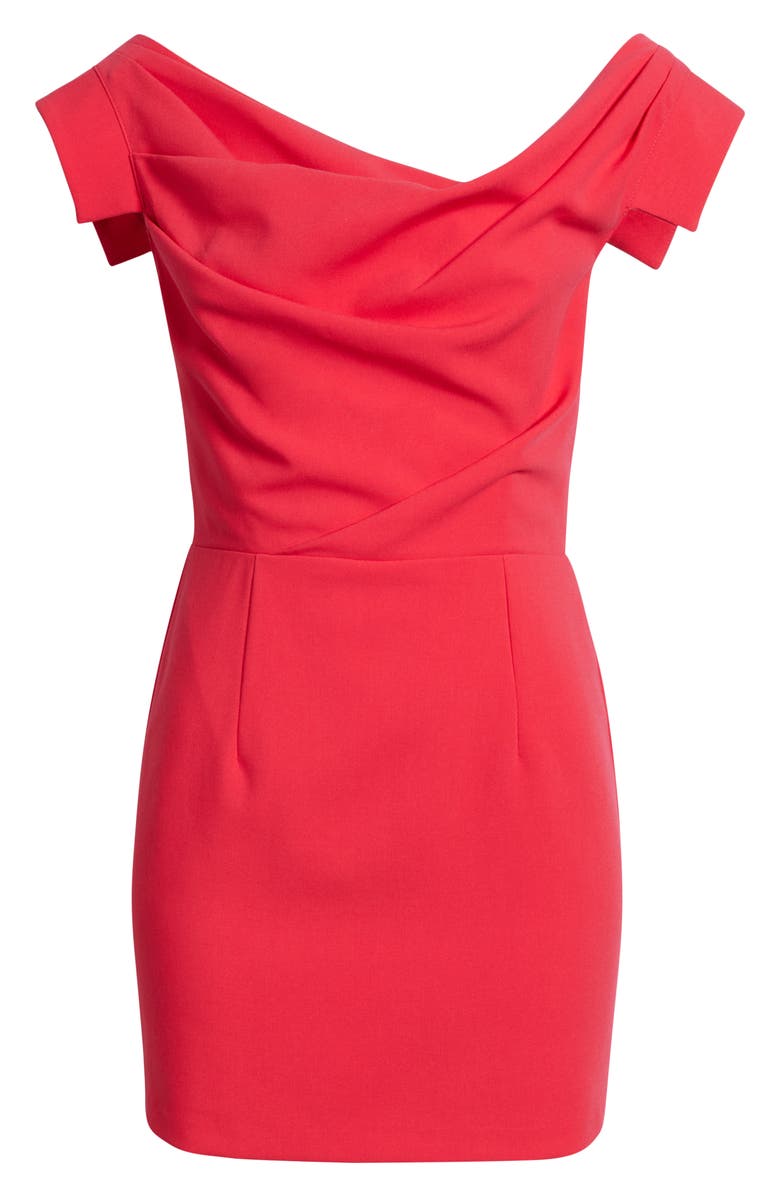 Black Halo Jackie O Asymmetric Neck Minidress, Alternate, color, Fuchsia