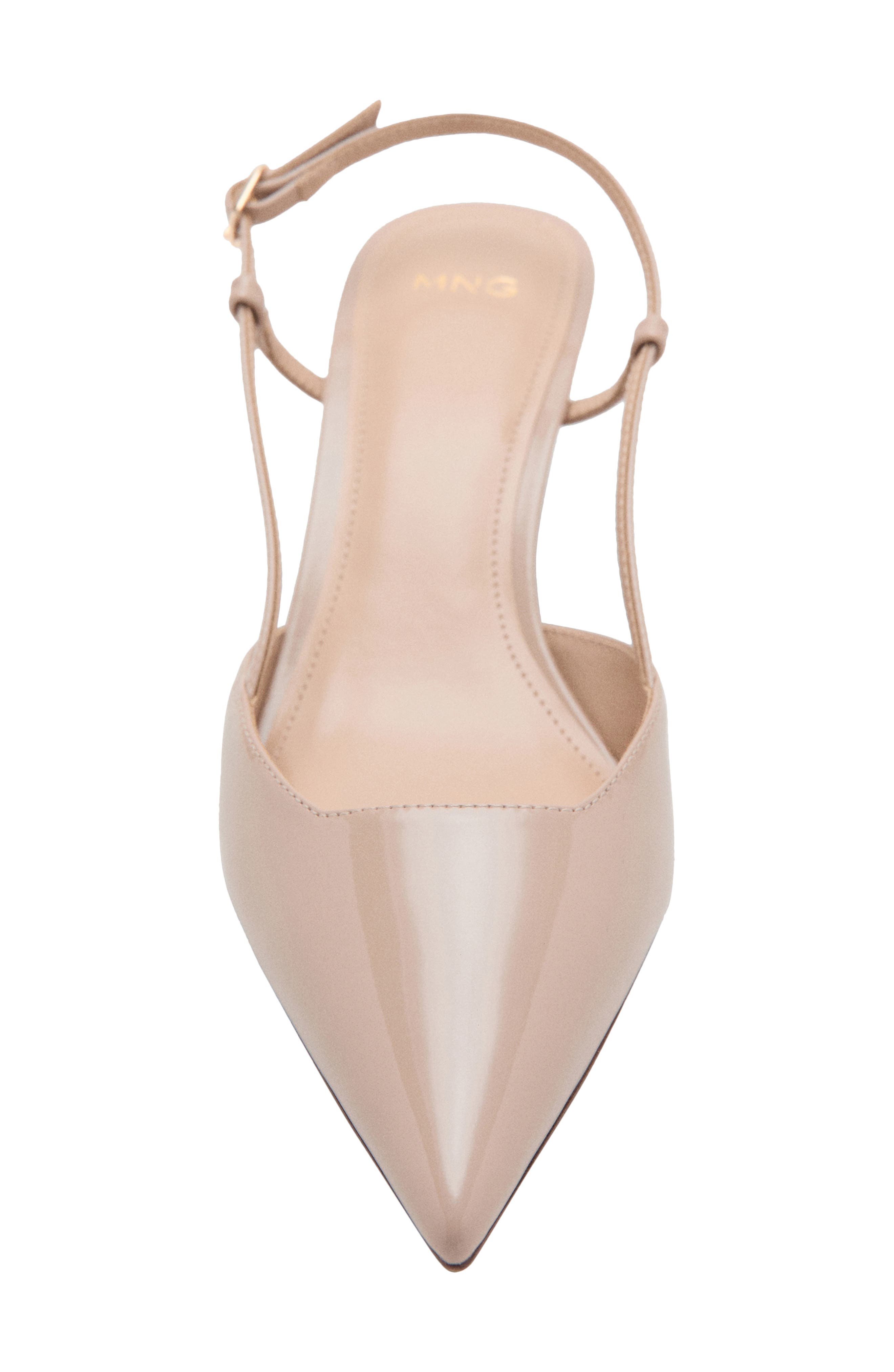 Slingback Pointed Toe Pump, Alternate, color, BEIGE
