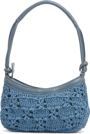 Layla Floral Raffia Shoulder Bag