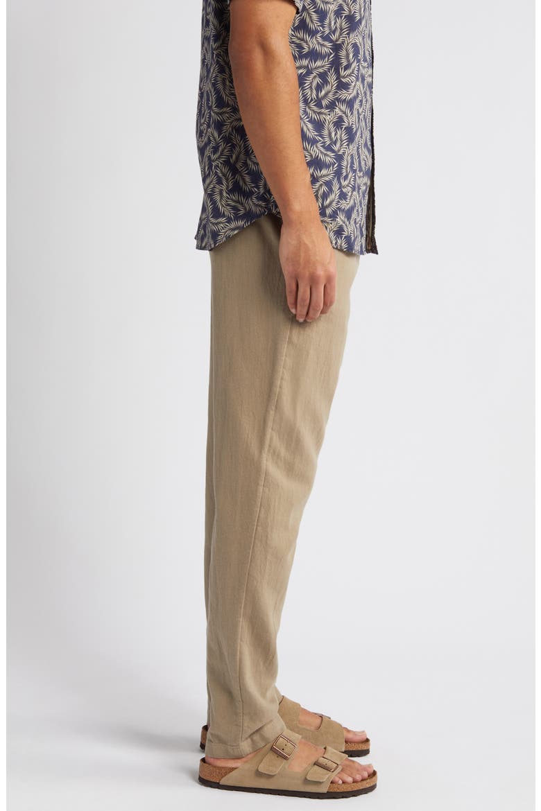 Callum Cotton & Linen Pants, Alternate, color, BARLEY
