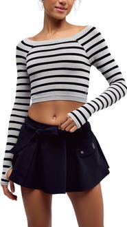 Free People Good Karma Stripe Crop Top