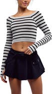 Free People Good Karma Stripe Crop Top