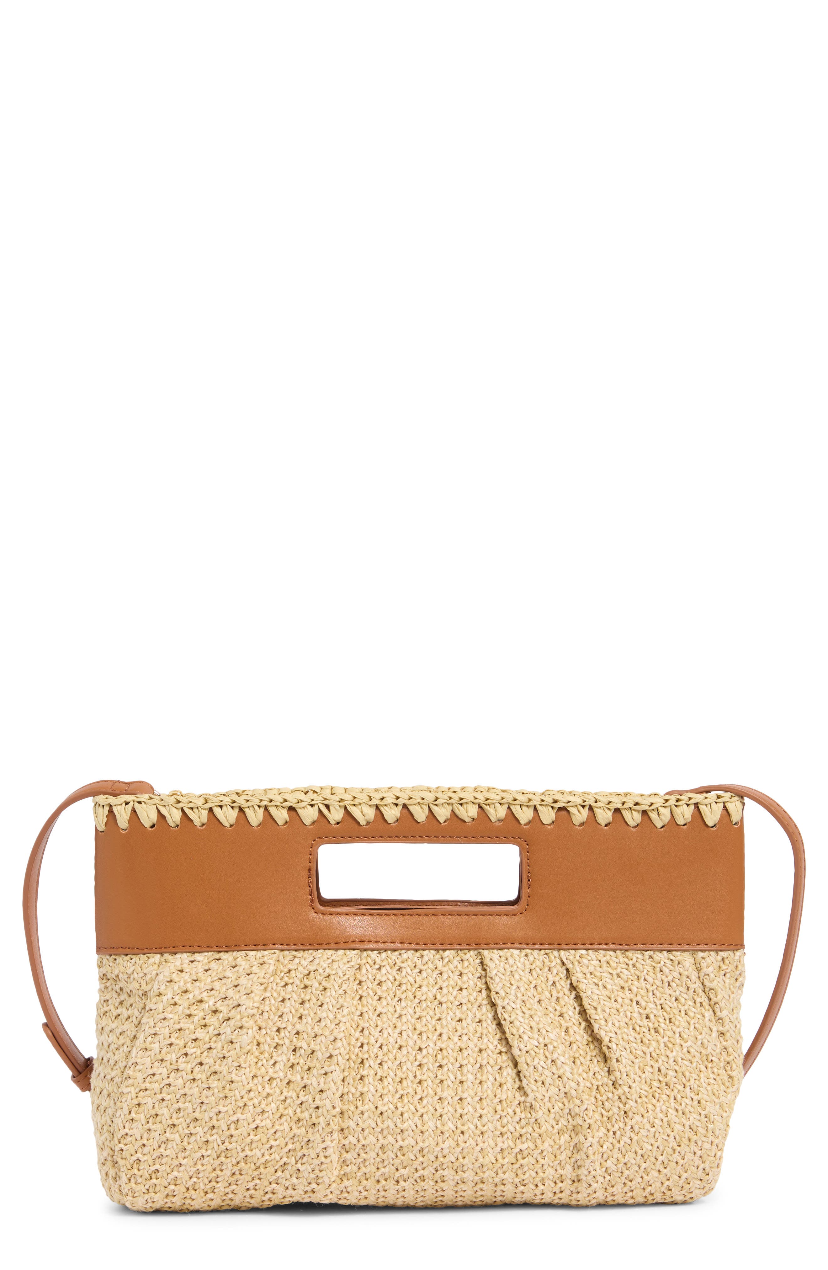 MODA LUXE Straw Crossbody Clutch