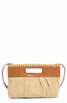 MODA LUXE Straw Crossbody Clutch