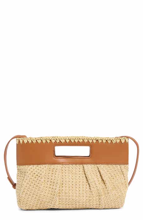 MODA LUXE Straw Crossbody Clutch