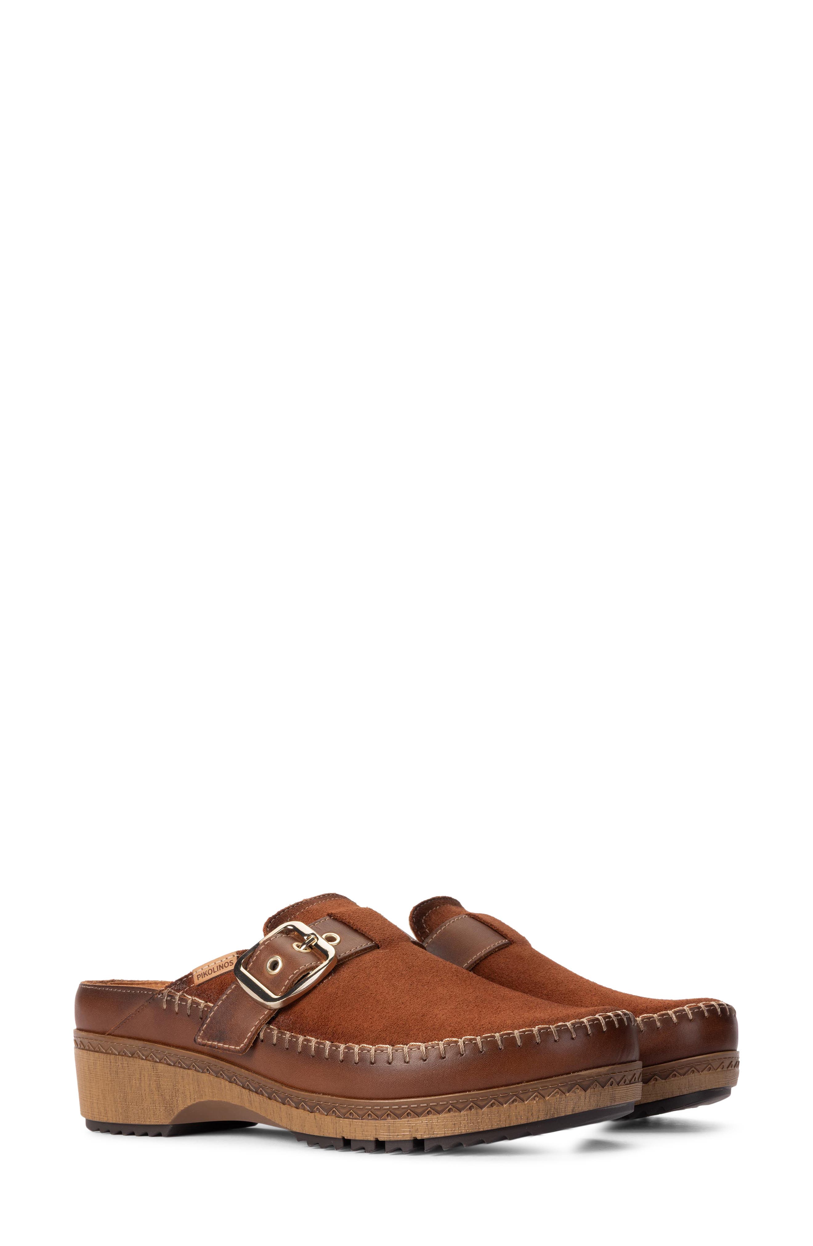 Granada Leather Clog, Main, color, COGNAC