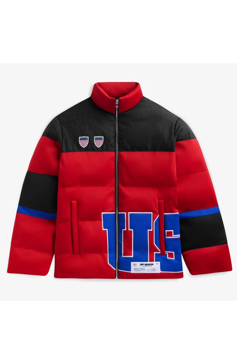 Off Season Unisex Red Team USA Puffer Jacket, Main, color, Red