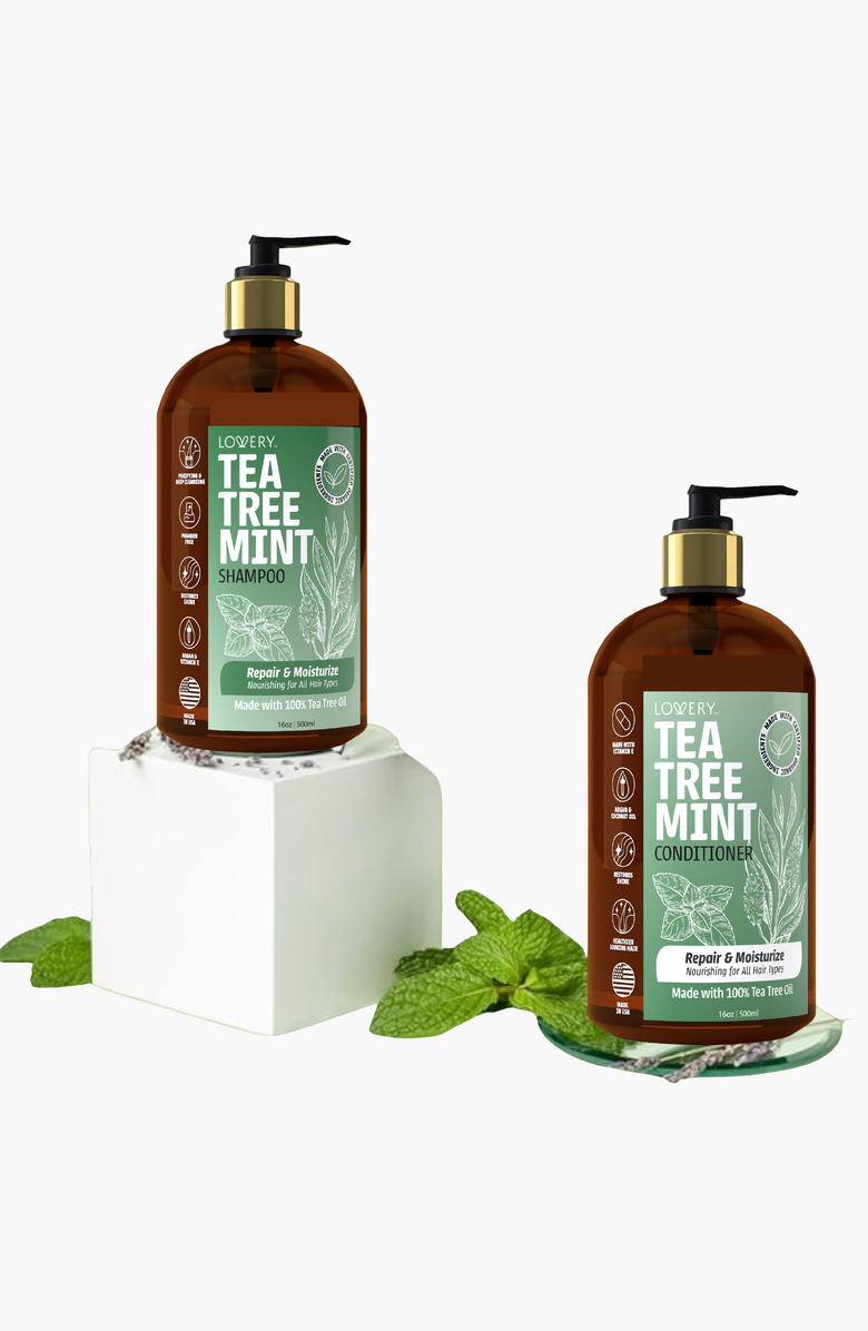 Lovery Tea Tree Mint Conditioner, Alternate, color, Amber / Green
