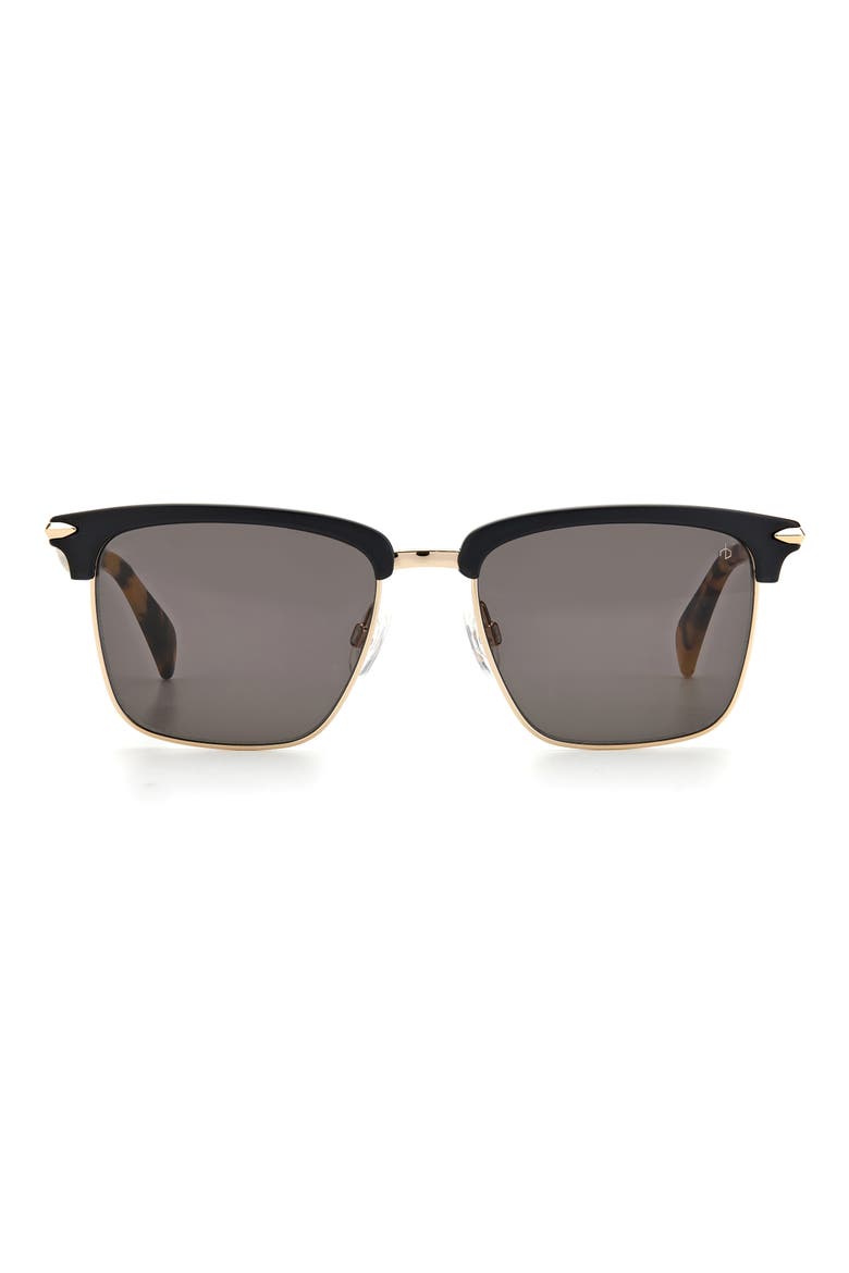 54mm Rectangular Sunglasses, Main, color, MATTE BLACK