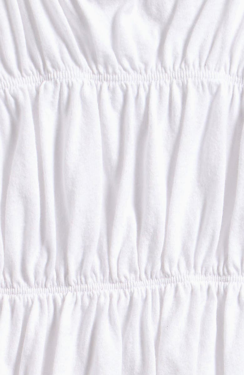 TENLY Kids Smocked Tiered Cotton Tank, Alternate, color, White