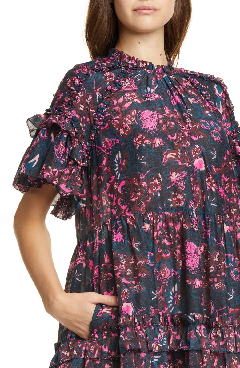 Ulla Johnson Fawn Tiered Floral Dress, Alternate, color, 