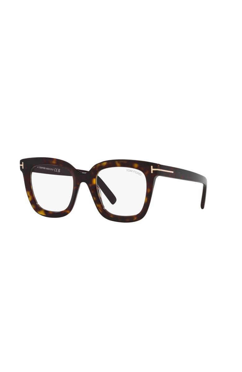 TOM FORD 51mm Square optical glasses, Main, color, Tortoise