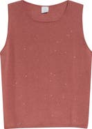 Eleventy Sequin Embellished Silk & Cotton Sweater Vest