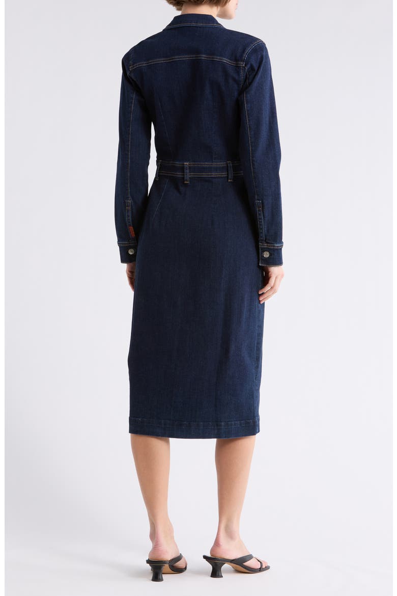 Fitted Long Sleeve Denim Shirtdress, Alternate, color, CARMELIA BROKEN