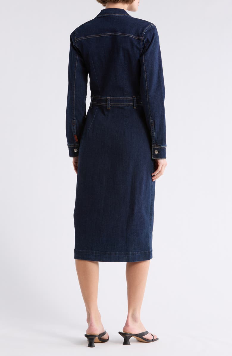 Seven Fitted Long Sleeve Denim Shirtdress, Alternate, color, Carmelia Broken