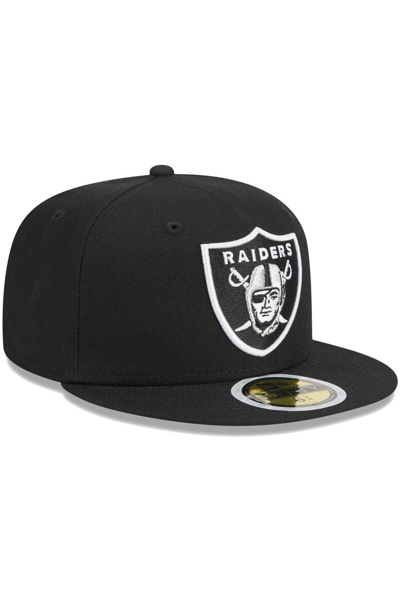 Youth New Era Black Las Vegas Raiders  Main 59FIFTY Fitted Hat, Alternate, color, Black