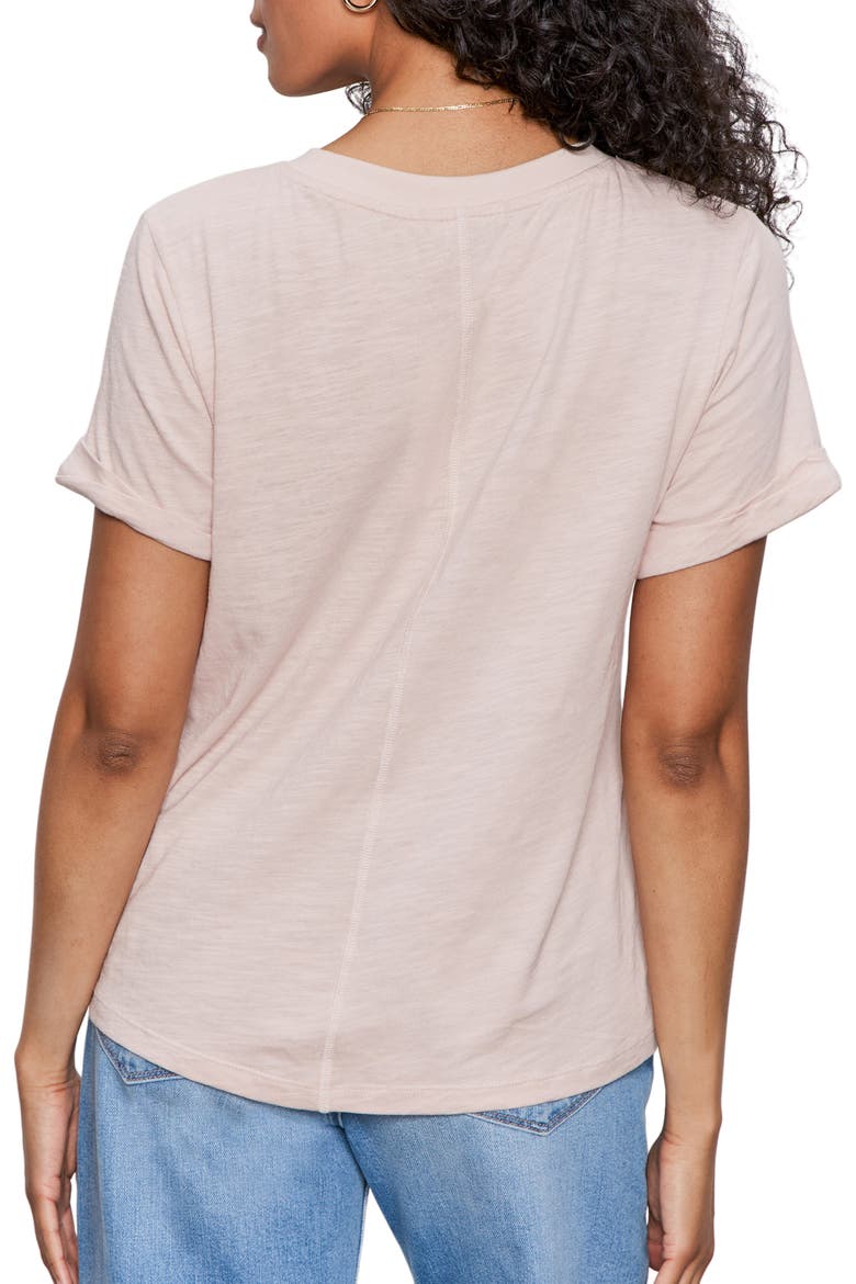 Perfect Roll Sleeve Cotton T-Shirt, Alternate, color, VAPOR ROSE