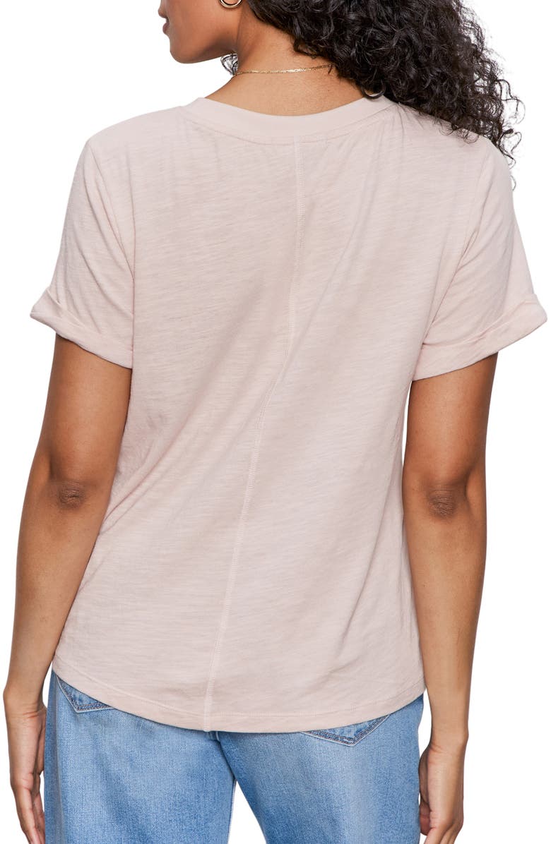 Sanctuary Perfect Roll Sleeve Cotton T-Shirt, Alternate, color, Vapor Rose