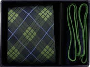 Ben Sherman Tartan Plaid Tie & Pocket Square Set
