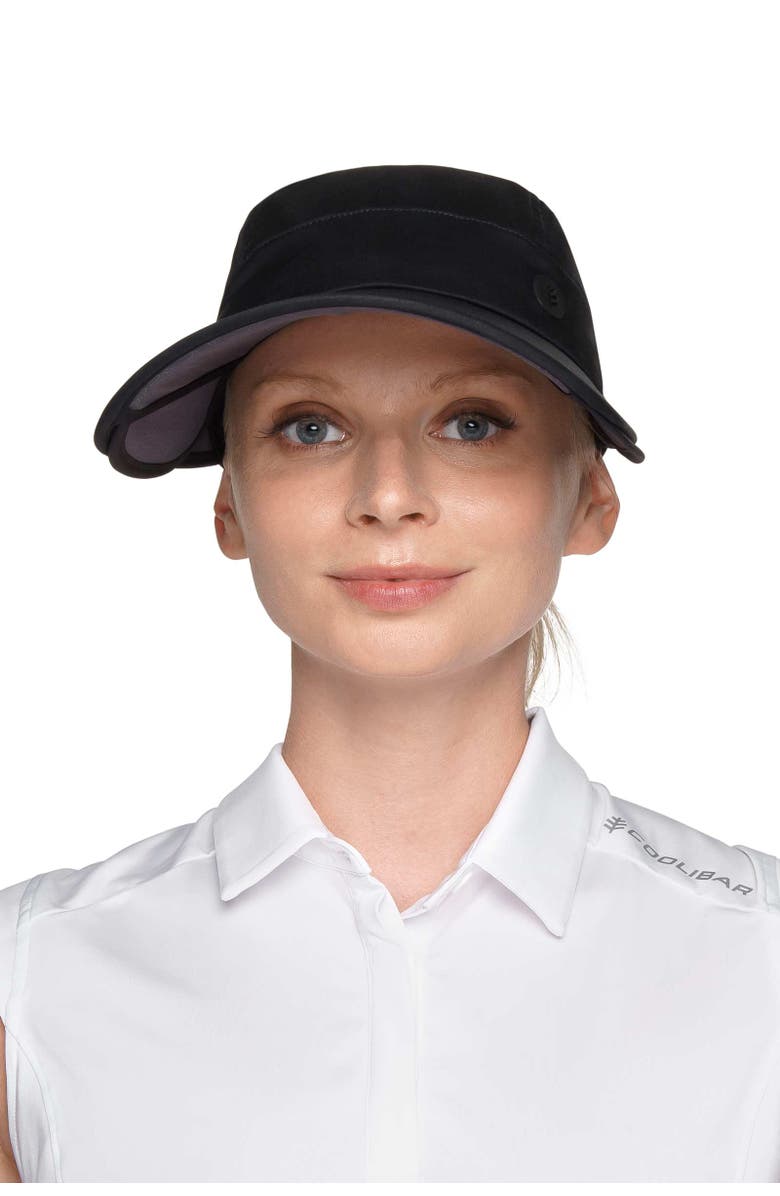 Coolibar Women's Convertible Visor - UPF 50+ Sun Protection - Olivia, Alternate, color, Black