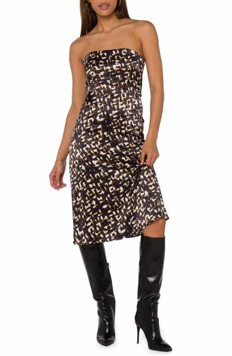Tobias Strapless Midi Dress