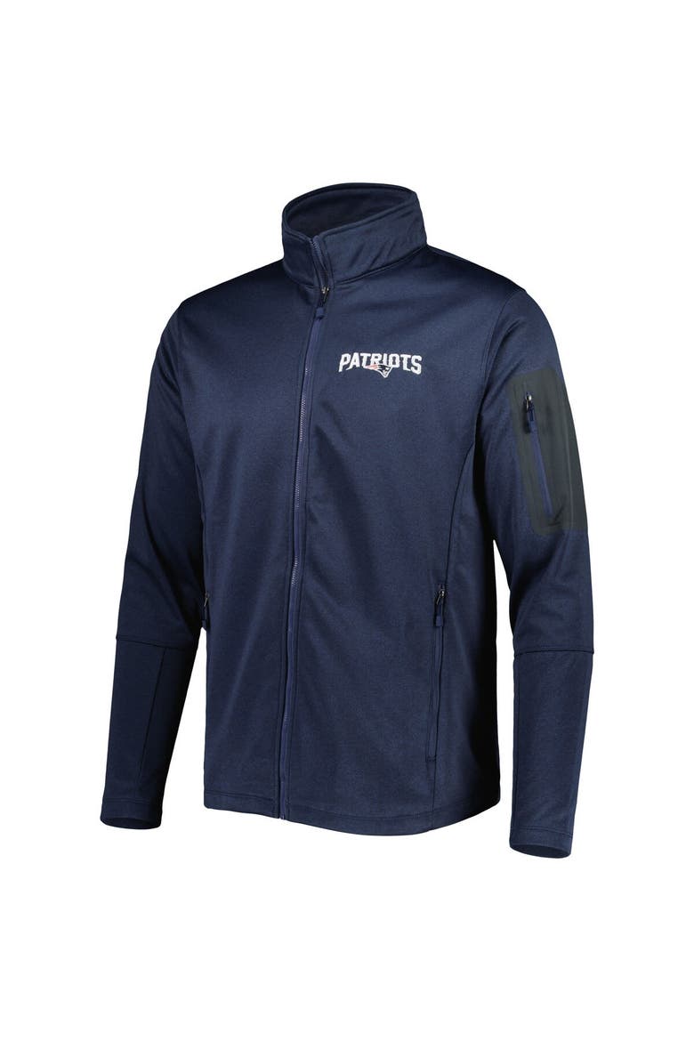 Men's Dunbrooke Heather Navy New England Patriots Freestyle Coated Tech Fleece Full-Zip Jacket, Alternate, color, Heather Navy