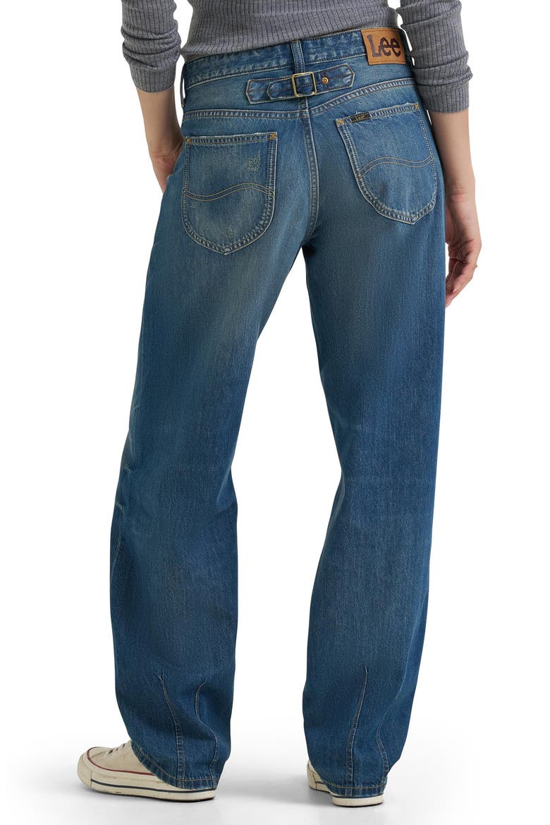 Upsized Rider High Waist Straight Leg Jeans, Alternate, color, LASHING OUT