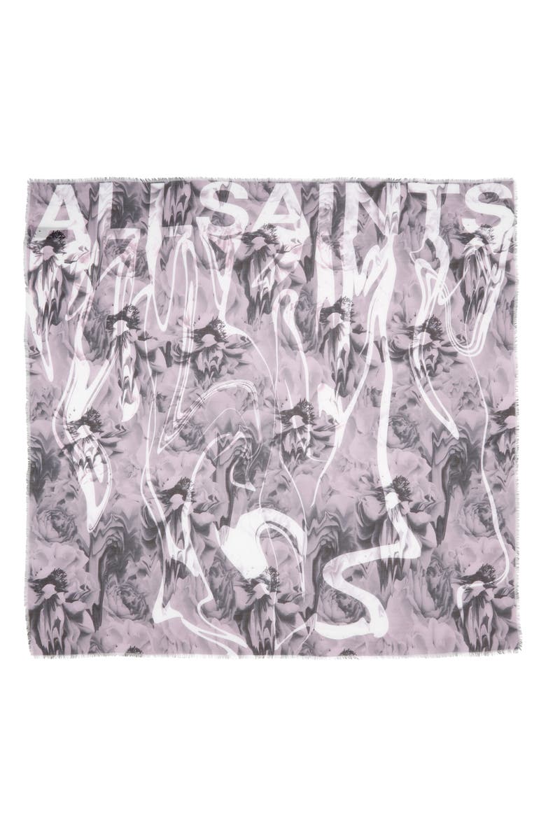 AllSaints Bloom Blush Square Scarf, Alternate, color, 