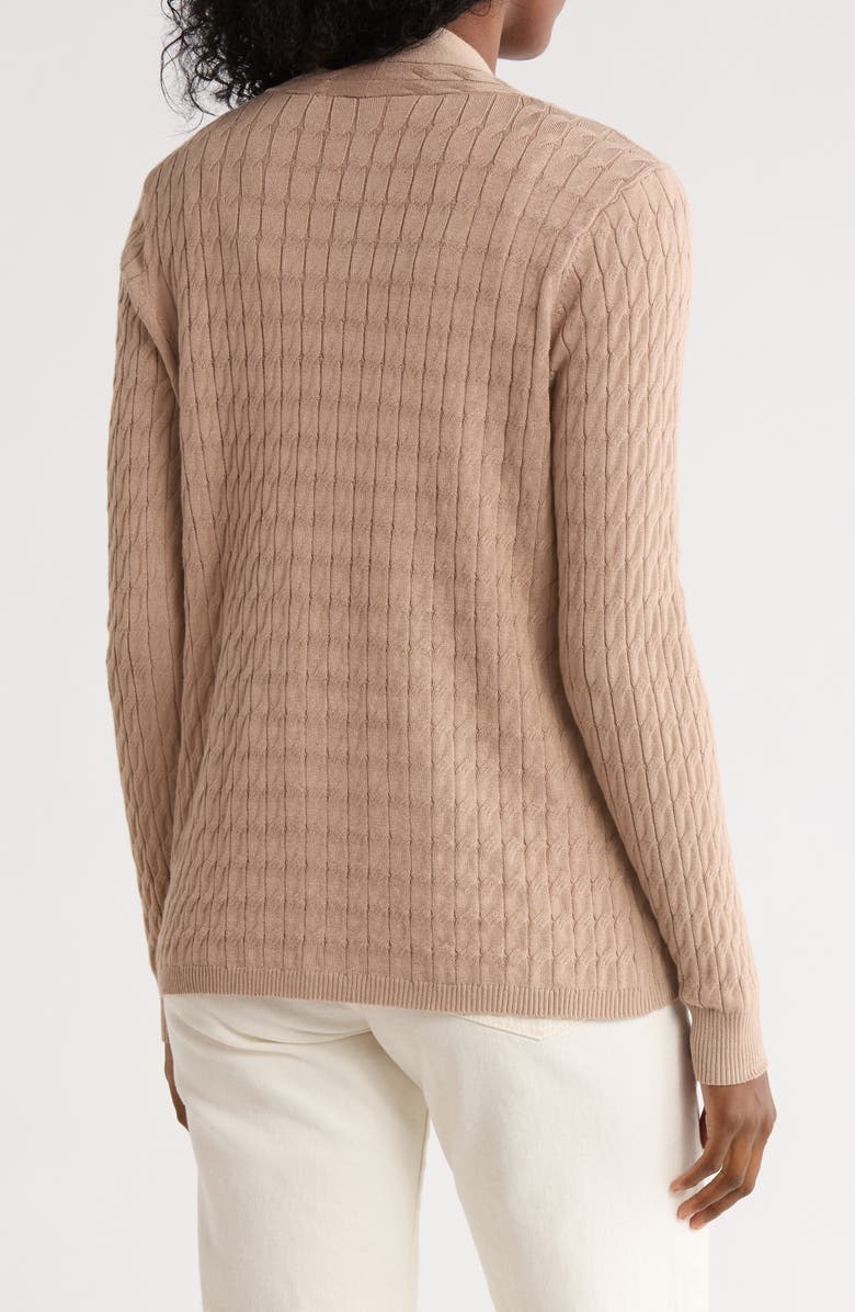 CYRUS Cable Knit Cardigan, Alternate, color, Warm Taupe