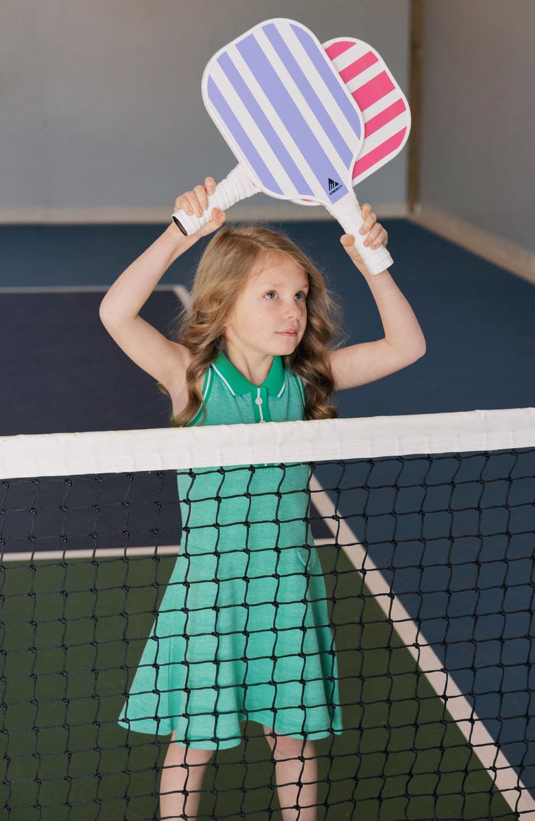 Hope & Henry Kids' Organic Sleeveless Pique Polo Dress, Alternate, color, Kelly Green