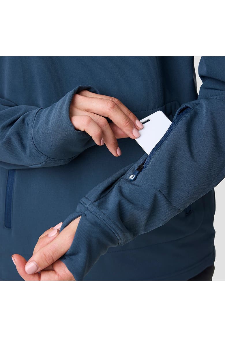 Destination Softshell Fleece Hoodie - Men's, Alternate, color, Midnight Blue
